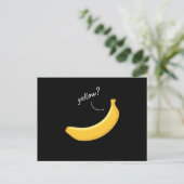 Gele vruchten van banaan briefkaart (Staand voorkant)