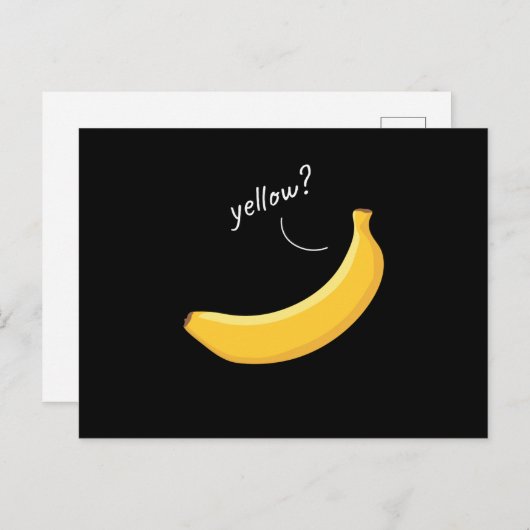 Gele vruchten van banaan briefkaart (Voorkant / Achterkant)