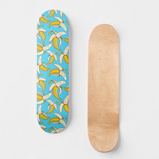Gele vruchten van de bananenblauw en van de banaan persoonlijk skateboard (Voorkant)
