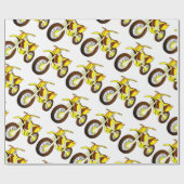 Gele vuilfiets 🚲 MX motor 🏍 Cadeaupapier (Vlak)