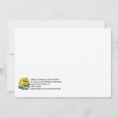 Gele vuilniswagen #130704 bedankkaart (Achterkant)