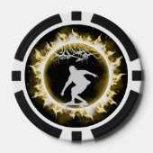 Gele vuur skate wilde pokerchip (Voorkant)