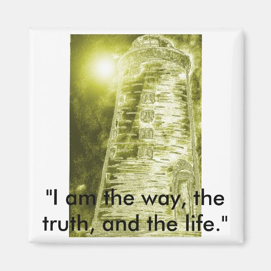 Gele vuurtoren magneet (Voorkant)