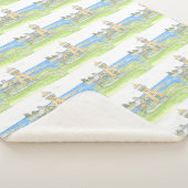 Gele vuurtoren Sherpa Blanket Deken (3/4)
