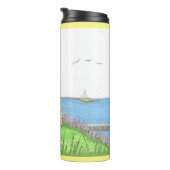 Gele vuurtoren Thermal Tumbler Thermosbeker (Geroteerd rechts)