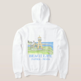 Gele Vuurtoren Zippered Hoodie