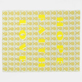 Gele waakzaamheid Ribbon Heart Custom Chemo Blanke Fleece Deken (Voorkant (Horizontaal))