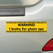 Gele waarschuwing Foto Ops Bumpersticker (Op auto)