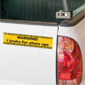 Gele waarschuwing Foto Ops Bumpersticker (Op Truck)