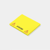 Gele waarschuwing Post-it® notes (Schuin)