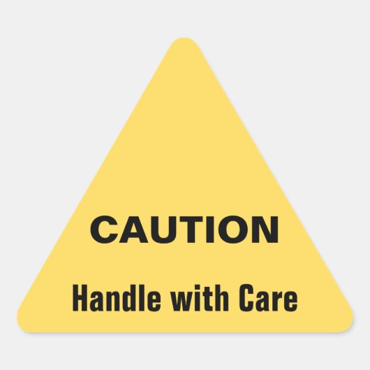 Gele waarschuwing sticker (Voorkant)