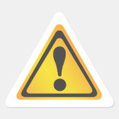 Gele waarschuwing sticker (Voorkant)