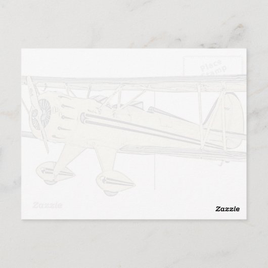  gele Waco-schottenpotlood Briefkaart (Achterkant)