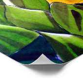 Gele Wallbloemen, originele waterverf bloemkunst Poster (Hoek)