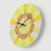 Gele wandklok - Aarde Natuur 2 Lace Fan (Hoek)