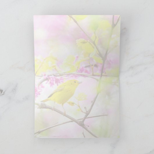 Gele Warbler Kaart (Binnen)