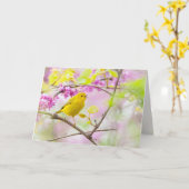 Gele Warbler Kaart (Gele Bloem)