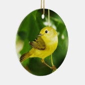 Gele Warbler Keramisch Ornament (Rechts)