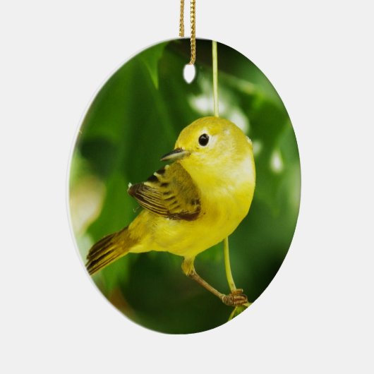 Gele Warbler Keramisch Ornament (Rechts)