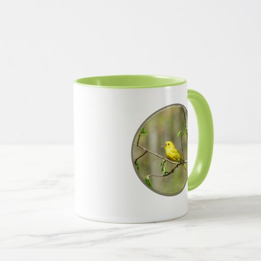 Gele Warbler Mok (Voorkant rechts)