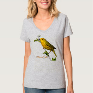 Gele Warbler "Natuur’s Gold" T-shirt voor dames