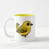 Gele Warbler Tweekleurige Koffiemok (Links)