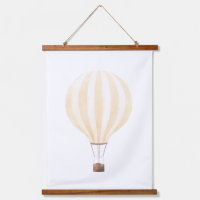 Gele warme luchtballon, neursery decor