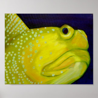 Gele Watchman Goby Fish Poster