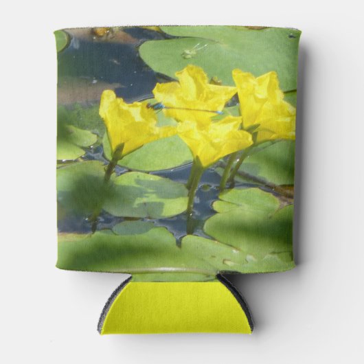 Gele Water Lelies met Damselfly Koelbox Blikjeskoeler (Voorkant)