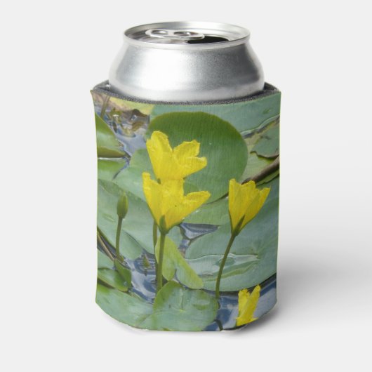 Gele Water Lelies met Damselfly Koelbox Blikjeskoeler (Blikje Achterkant)