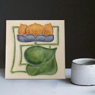 Gele waterlievende ivoor Decor Art Deco Tegeltje