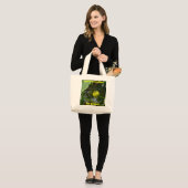 Gele waterlust Ga groen! Canvas tas (Voorkant (model))