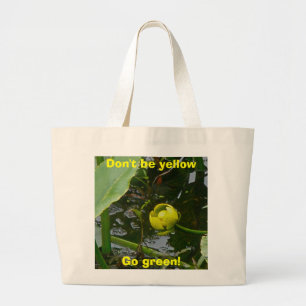 Gele waterlust Ga groen! Canvas tas