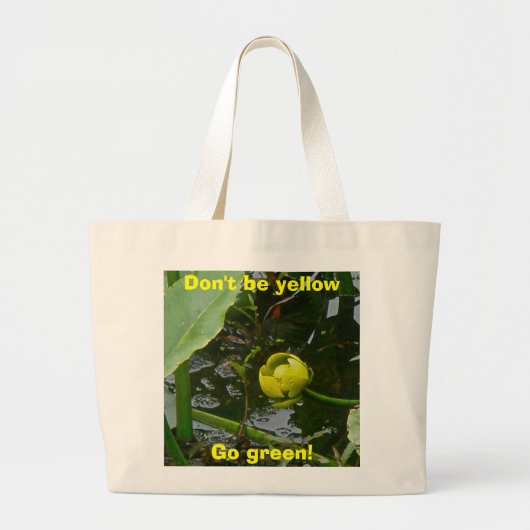 Gele waterlust Ga groen! Canvas tas (Voorkant)
