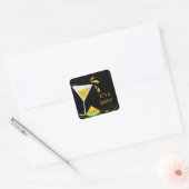 Gele Watermeloen Martini Cocktail Party Sticker (Envelop)