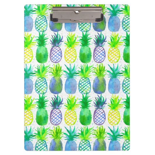 Gele Waterverf Ananas Klembord (Voorkant)