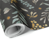 Gele waterverf australiëmie eucalyptus cadeaupapier (Rol Hoek)