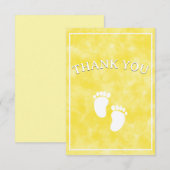 Gele Waterverf Baby shower Rechthoek Sjabloon (Voorkant / Achterkant)