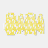 Gele Waterverf Baby shower voetafdrukpatroon Bedankdoosjes (Uitgevouwen)
