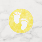Gele Waterverf Baby showers voetafdruk Confetti (Kleine voorkant)
