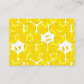 Gele Waterverf bijenboeken voor Baby Baby shower Informatiekaartje (Achterkant)