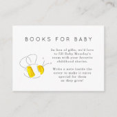 Gele Waterverf bijenboeken voor Baby Baby shower Informatiekaartje (Voorkant)