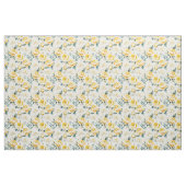 Gele waterverf bloem botanisch stof (Yard (91,4 cm))