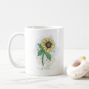 Gele Waterverf Bloem Trouw Koffiemok