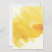 Gele waterverf bloemen bloemen kaart (Achterkant)