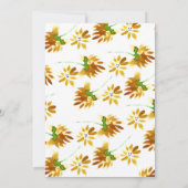 Gele waterverf bloemen lente zomer botanisch kaart (Achterkant)