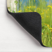 Gele waterverf bloemen muismat (Hoek)