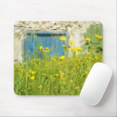 Gele waterverf bloemen muismat (Met muis)