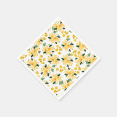 Gele waterverf bloementuin servetten (Hoek)