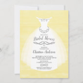 Gele Waterverf Bride Gown Vrijgezellenfeest Kaart (Voorkant)